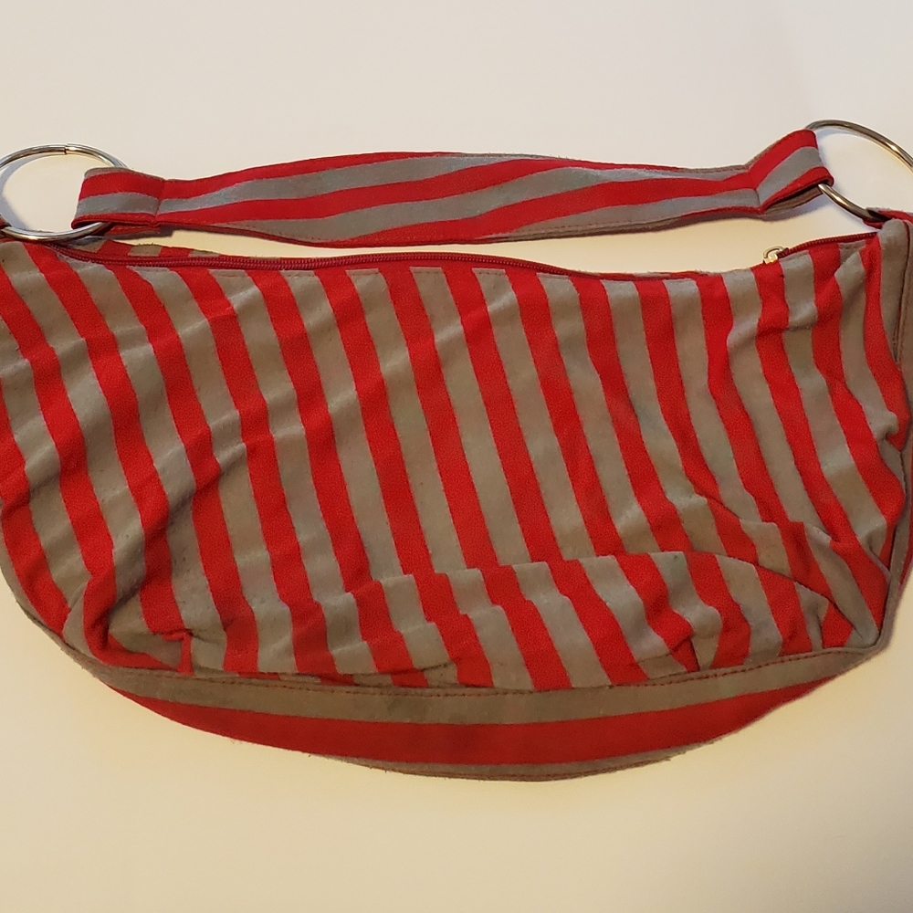 Target Red and Grey stripe purse. USED